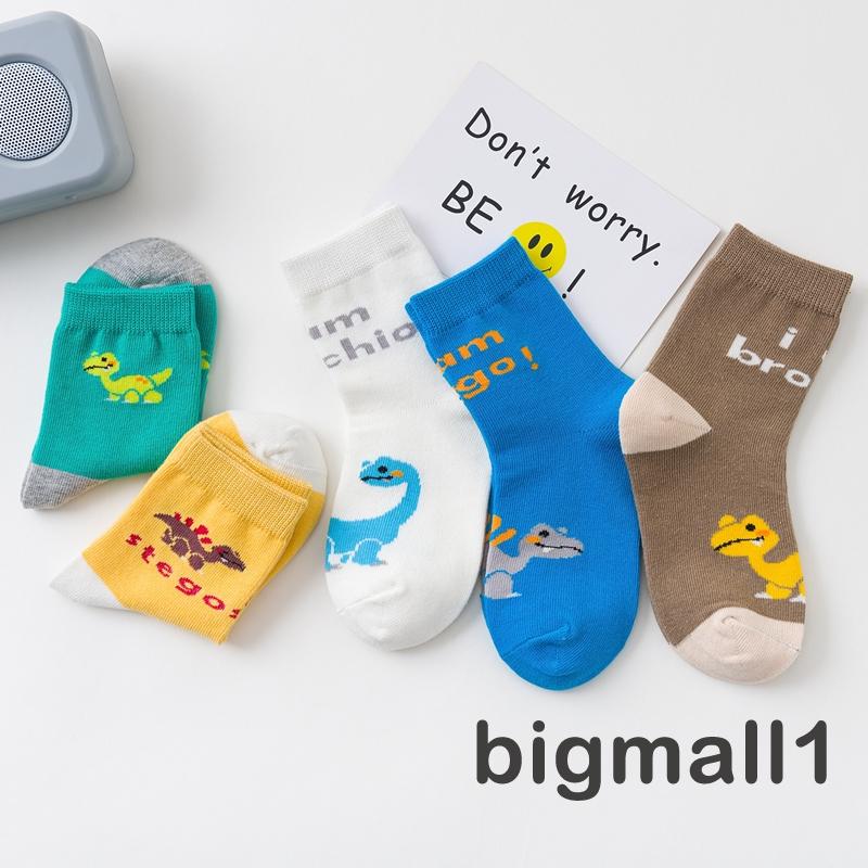 Set 5 Đôi Vớ Cotton Họa Tiết Hoạt Hình Dễ Thương Cho Bé