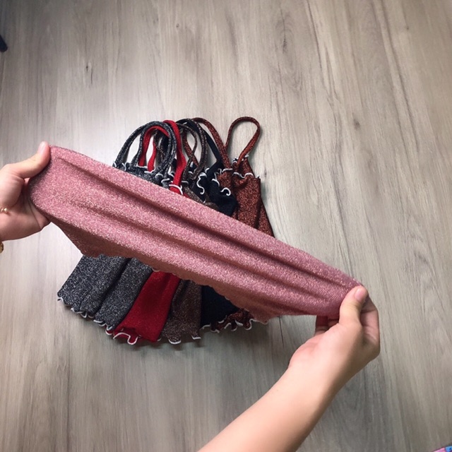 Deal sốc Áo 2 dây nhũ - áo 2 dây kim tuyến