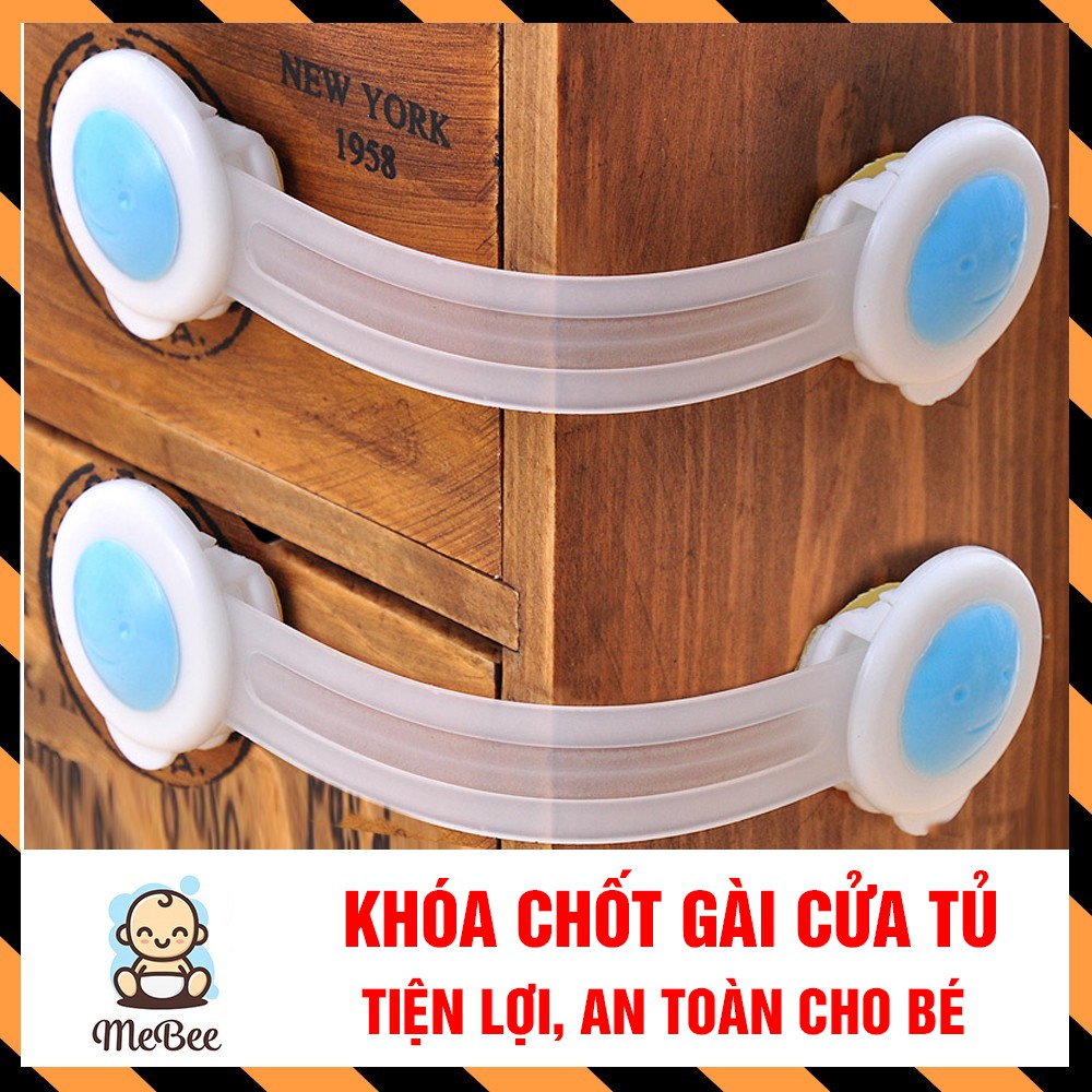 Set 2 Khoá gài an toàn tủ lạnh, ngăn kéo, cửa tủ