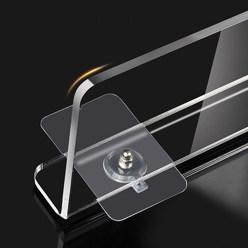1 Kệ Nhựa acrylic Trong Suốt Gắn Tường Đựng Đồ Dùng Nhà Tắm Tiện Dụng