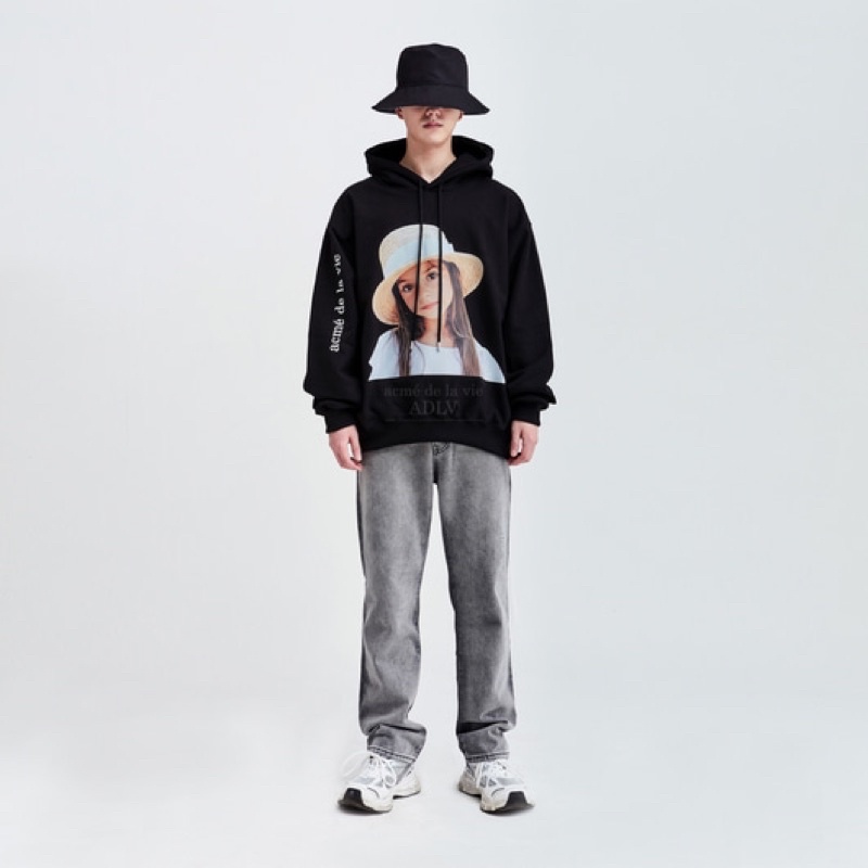 [Nỉ bông cao cấp] Áo hoodie ADLV in hình bé gái đội nón