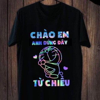 SALE- Áo thun phản quang 7 màu doremon chào em anh đứng đây từ chiều - hàng chuẩn đẹp