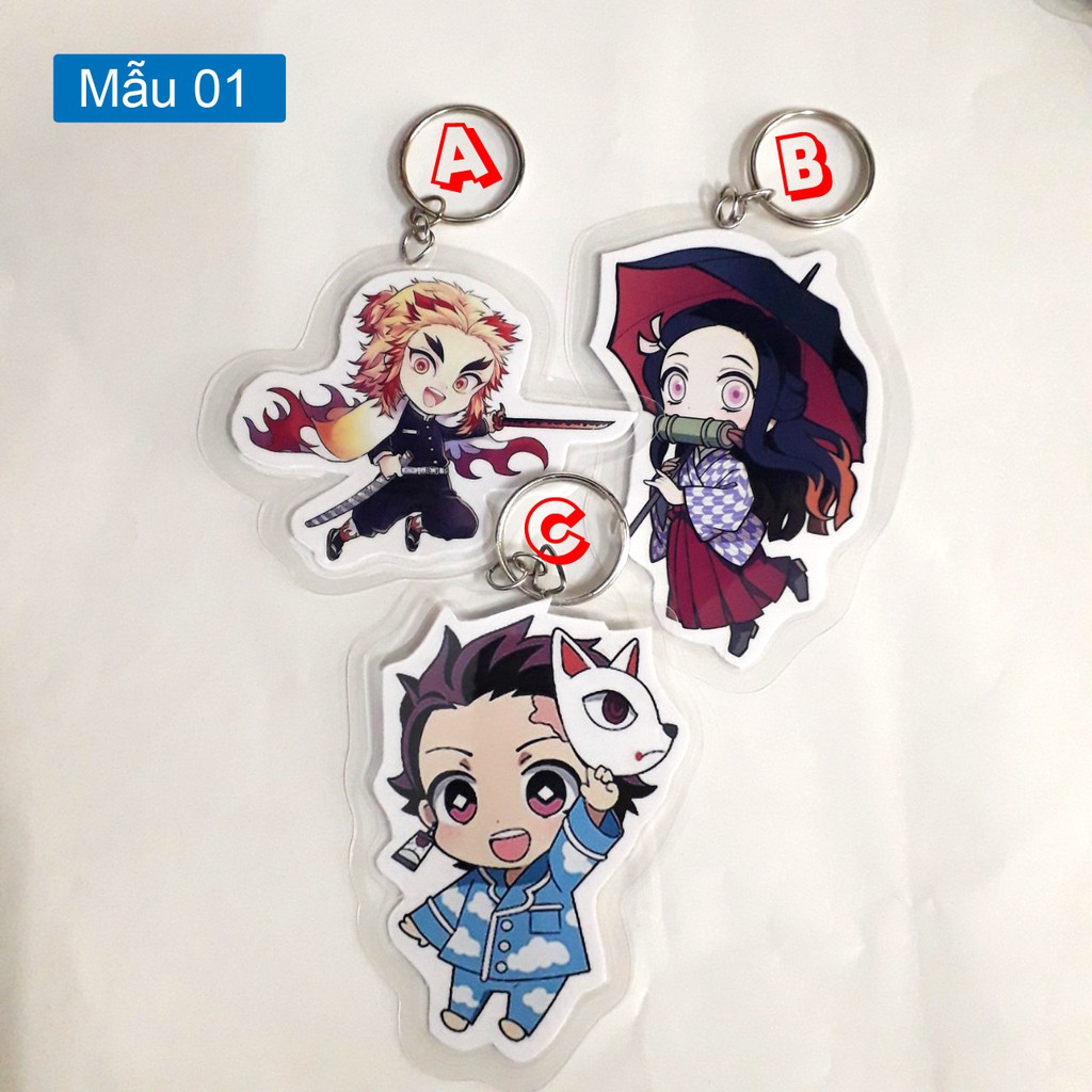 Móc khóa anime Kimetsu No Yaiba/ Diệt quỷ Cứu Nhân/ Trụ Cột (6x9cm)