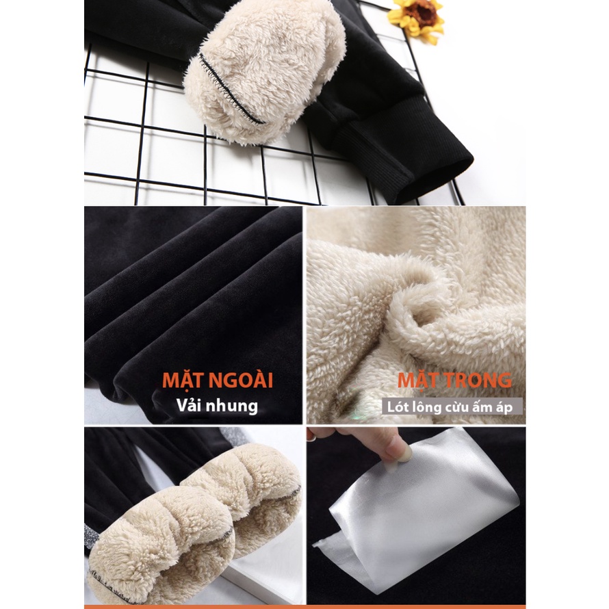 [XẢ KHO ] Quần Nhung Lót Lông Dày Dặn-Ấm Áp. | BigBuy360 - bigbuy360.vn