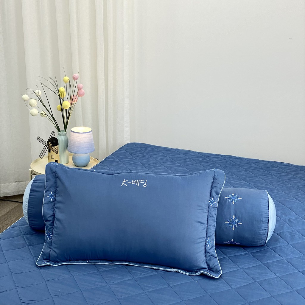 Bộ ga giường chần bông K-Bedding By Everon KMTS họa tiết thêu