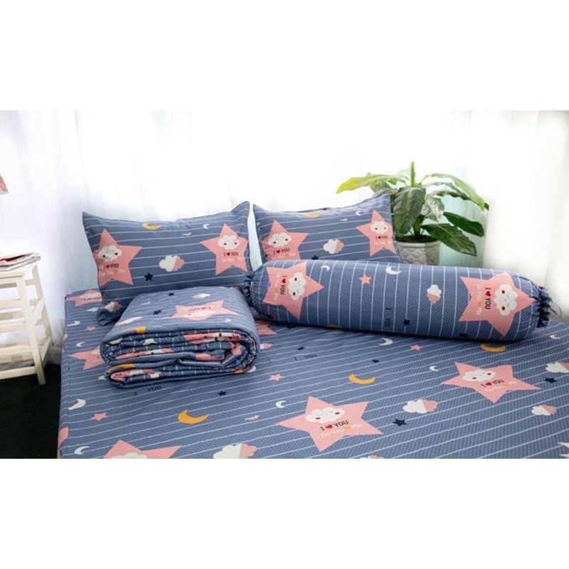 Drap cotton 100% Thắng Lợi, ga giường chính hãng thấm hút mồ hôi, thoáng mát chuẩn logo