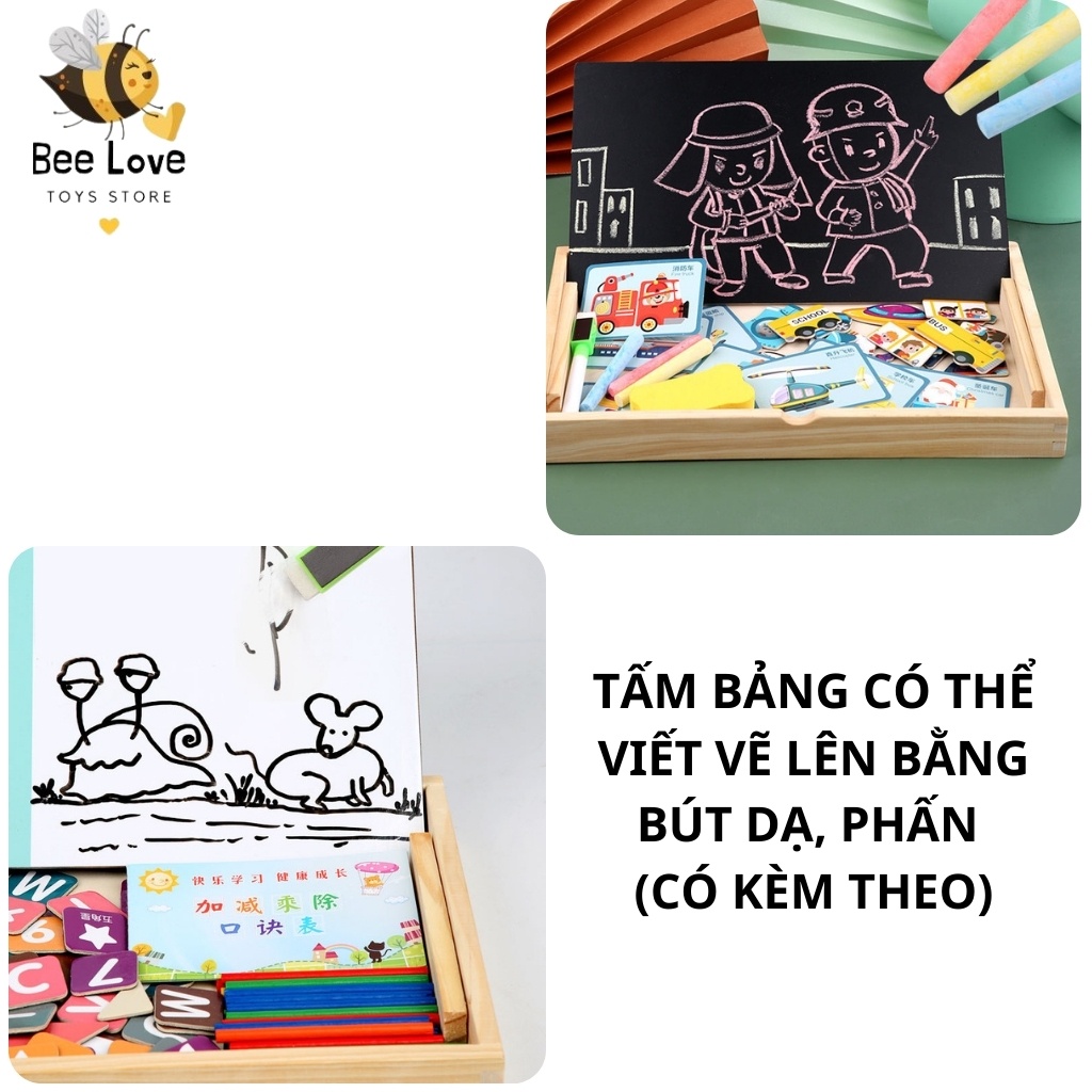 Bộ ghép hình nam châm từ tính nhiều chủ đề, đồ chơi giáo dục cho bé trai bé gái phát triển trí tuệ tăng tư duy sáng tạo