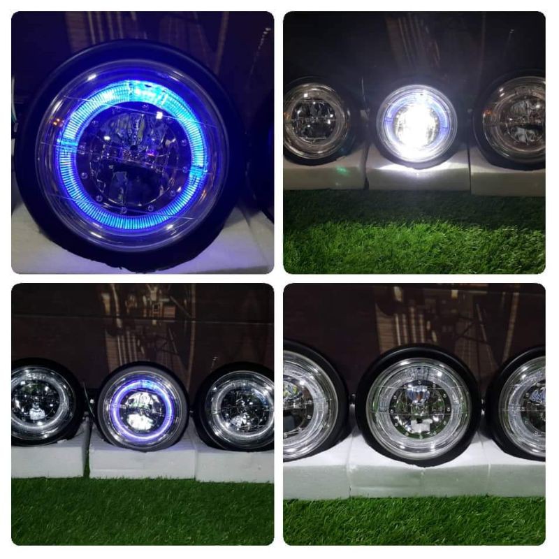 pha đèn led độ classic, pha đèn cafe racer - phù hợp GD110, GN125, Husky125,YB125,CG125