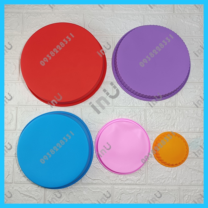 HCM - Khuôn silicon nướng bánh Tart trứng tròn, đổ rau câu tròn nhiều kích thước BSI