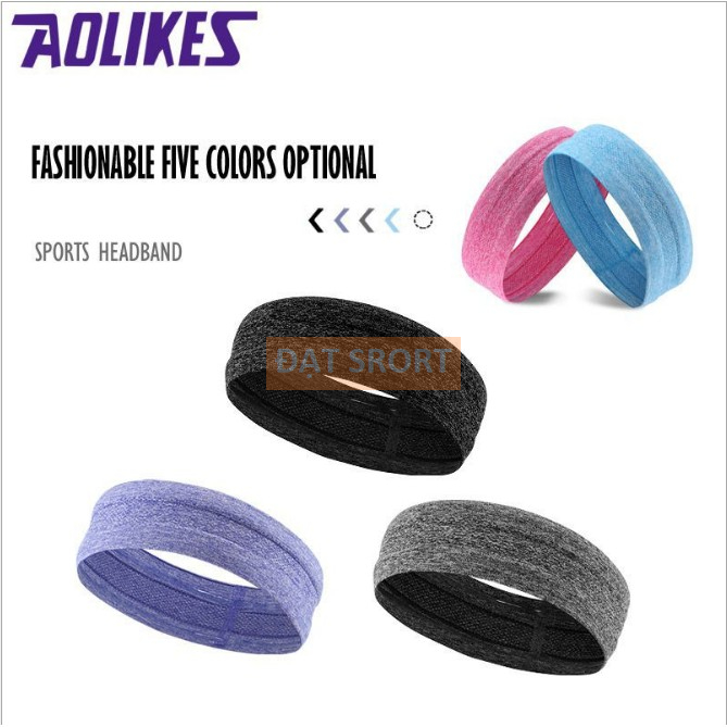 Băng Đô, Headband Thể Thao Aolikes 2103 Chính Hãng , Chất Liệu Cotton Thấm Hút Mồ Hôi