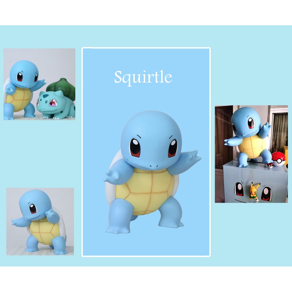 Mô hình Pokemon Squirtle rùa nước tỉ lệ 1:1 bộ sưu tập đồ chơi dễ thương