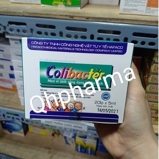 Men sống colibacter hộp 20 lọ giúp ổn định hệ tiêu hóa bé.