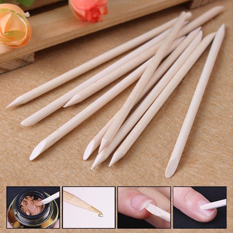 Tăm gỗ 10 que .50q..100q đẩy da chết,làm móng nghệ thuật, làm nail box
