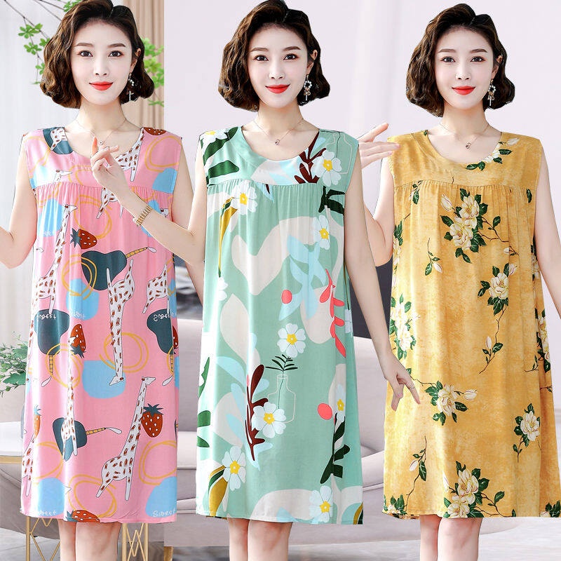 Đồ ngủ Cotton Không Tay Thời Trang Mùa Hè Cho Nữ