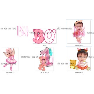 Chibi trang trí sinh nhật cho bé - set chibi 2