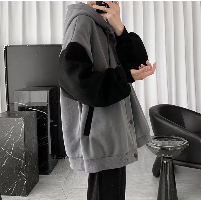 Áo Khoác Hoodie Nam Dáng Rộng Phong Cách Hàn Quốc Thời Trang Cho áo khoác nỉ bông áo khoác hoodie nam form rộng áo hoodie nam