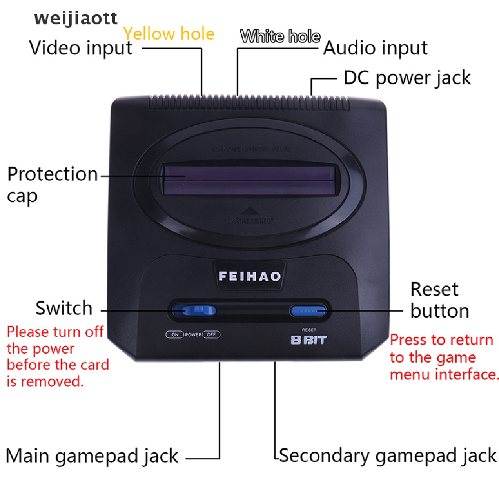 Máy Chơi game Cầm Tay Mini weijiaott tv 8 bit