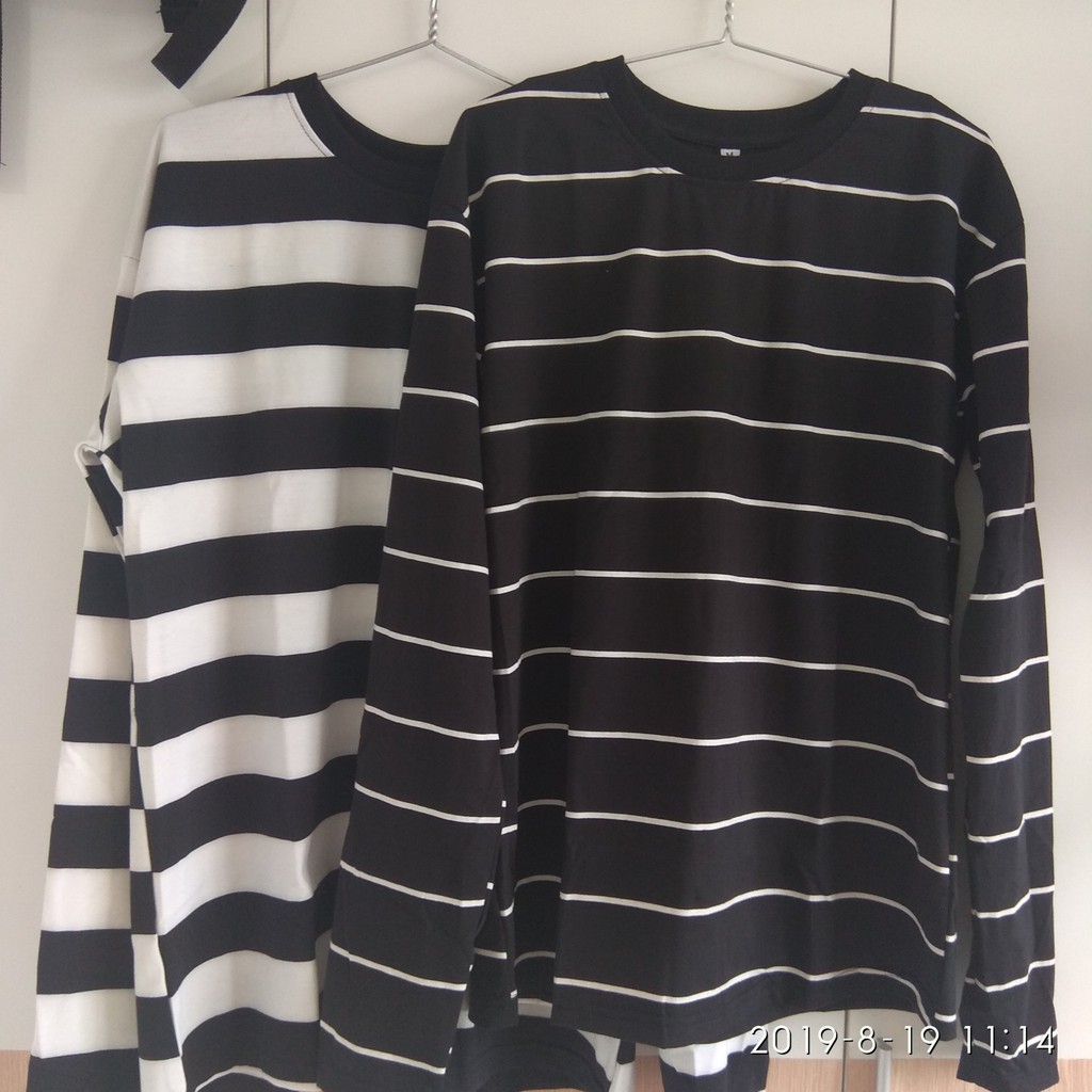 [Ảnh Thật + Video] Áo sọc ngang đen trắng Pull Unisex | Áo kẻ sọc hàn quốc thời trang | BigBuy360 - bigbuy360.vn