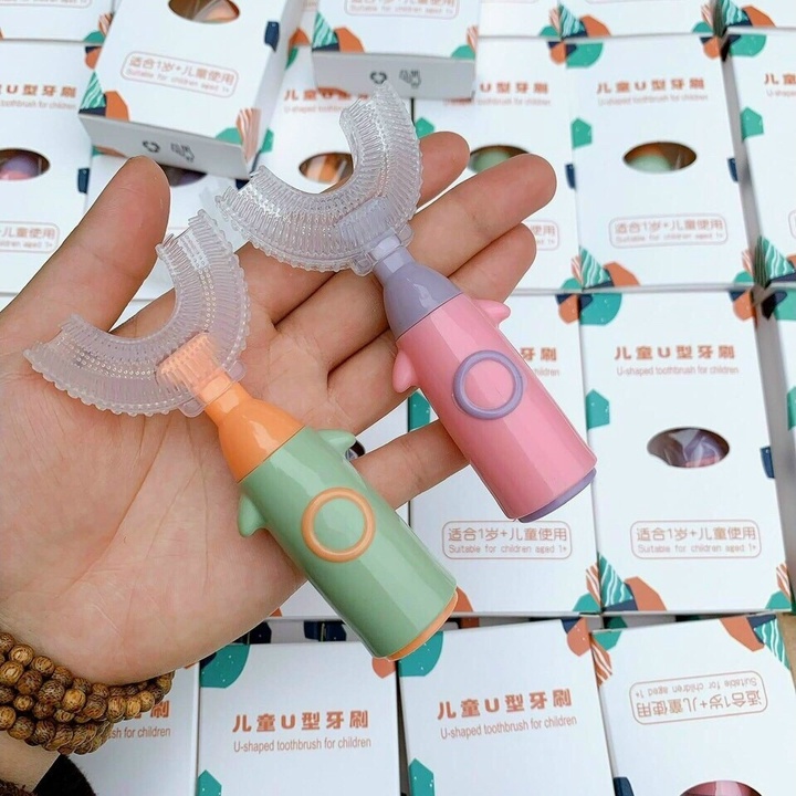 Bàn chải đánh răng cho bé ( bàn chải chữ U ) hình cánh cụt mesocshop