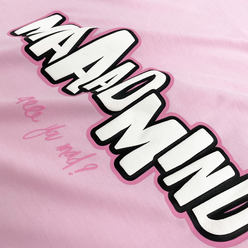MADMIND® Chính Hãng - Áo Thun Mad Typo  Cotton Thoáng Mát - Màu Xanh Dương / Đen / Xanh Lý / Hồng Form Rộng Unisex