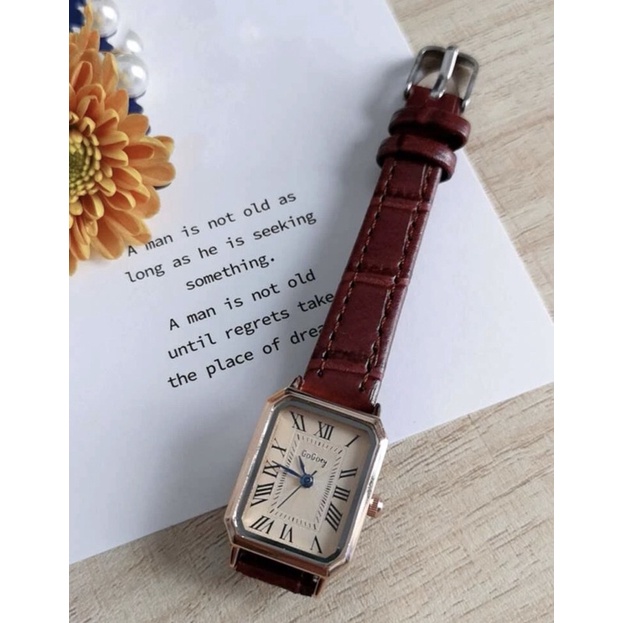 Đồng hồ nữ Goey dây da cao cấp kiểu dáng thanh lịch thời trang DHG1 LOUSMORE