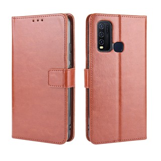 Ốp Điện Thoại Da PU Kiểu Ví Đế Lật Có Giá Đỡ Cho Vivo Y50 VivoY50