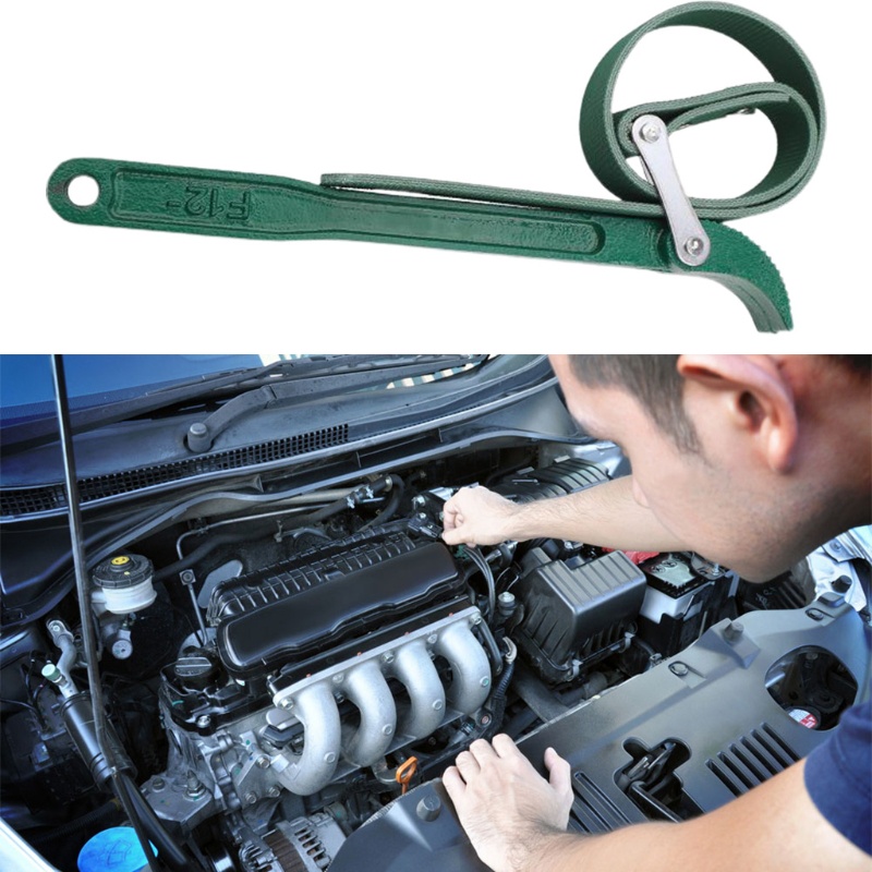 Cờ Lê Dây Đai Lọc Dầu Màu Xanh Lá Điều Chỉnh Được Cho Sửa Chữa Xe Hơi