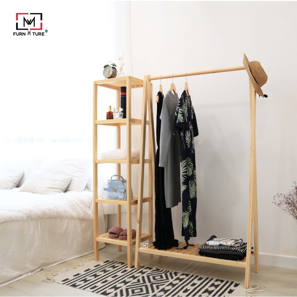 Combo giá treo quần áo về kệ trang trí 5 tầng thương hiệu MW FURNITURE