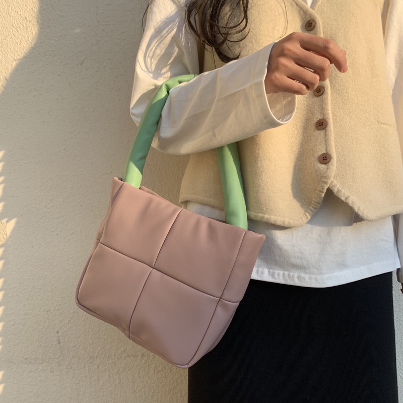 Túi xách IELGY da mềm dáng vuông đính kim cương giả thời trang cho nữ