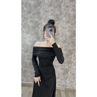 (HOẢ TỐC)Maxi bẹt vai kèm ảnh thật