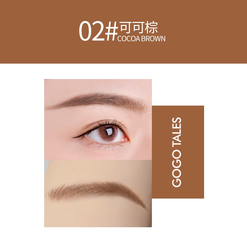 Chì kẻ mày cao cấp 2in1 GoGotales một đầu chì kẻ lông mày, 1 đầu bàn chải lông mày mã | BigBuy360 - bigbuy360.vn