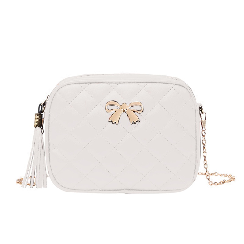 Túi Đeo Chéo Bằng Da PU Phối Tua Rua Và Khóa Kéo Thời Trang Đường Phố