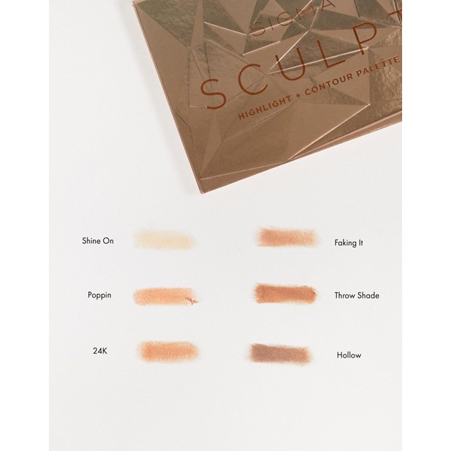 Sigma - Bảng Phấn Tạo Khối, Bắt Sáng 6 Ô Sigma - Sculpt Highlight + Contour Palette