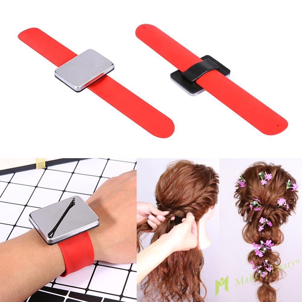 Dây đeo cổ tay có nam châm để dụng cụ làm tóc tiện lợi