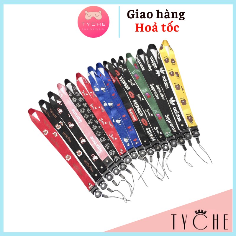 Dây Đeo Điện Thoại Strap Thêu Chữ Bản Vừa