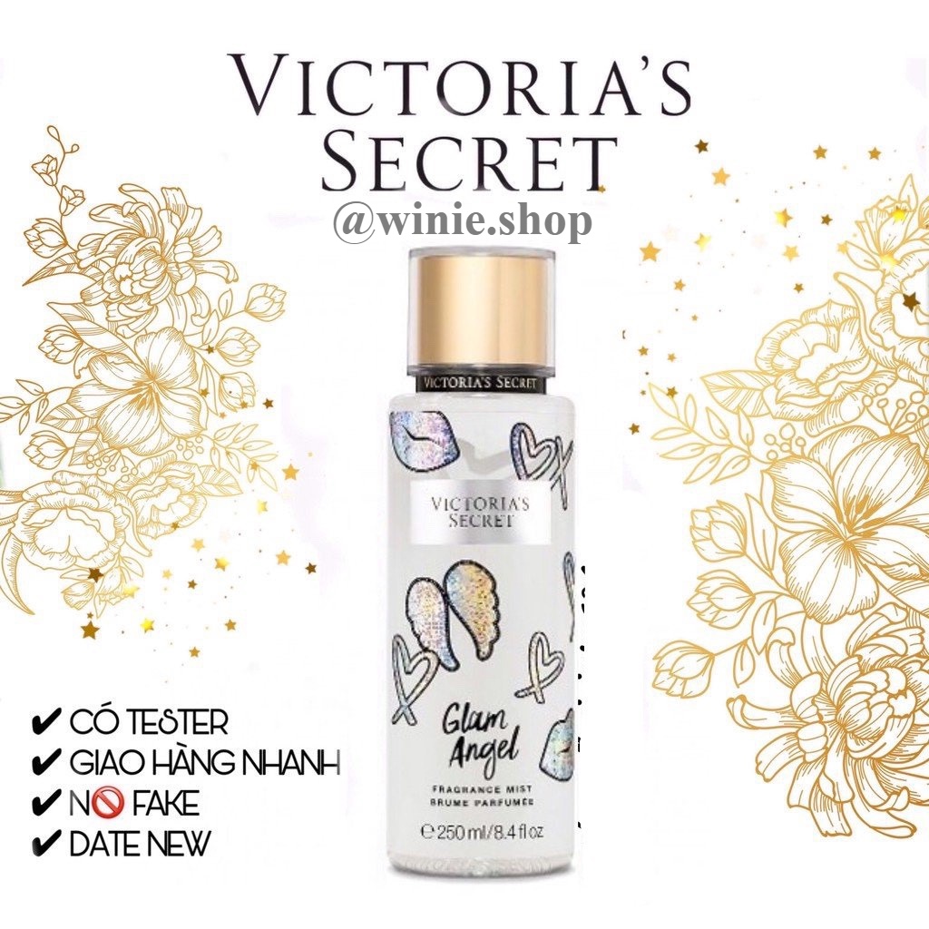 VICTORIA'S SECRET  Xịt Thơm Body Mist - Glam Angel 250ML [w̠i̠n̠i̠e̠ッ] | Thế Giới Skin Care