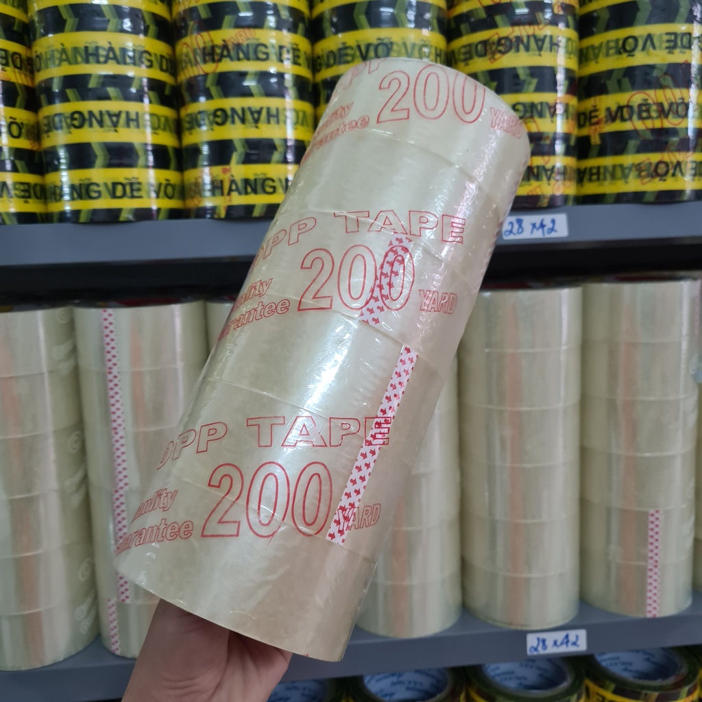 Cuộn Băng Keo Trong, Băng Keo Đục , Cuộn 200 Yard, 1,7 Kg Dư, Keo Dính Chắc