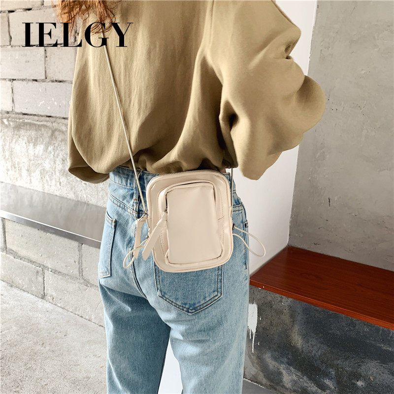 IELGY Túi Đeo Chéo IELGY Rút Dây Mini Đơn Giản Cá Tính Thời Trang Cho Nữ