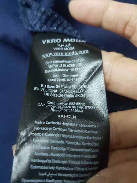 Áo khoác nữ Vero Moda hàng Cambodia