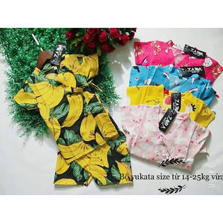 Bộ yukata thô lụa cao cấp cho bé( 10-22kg)
