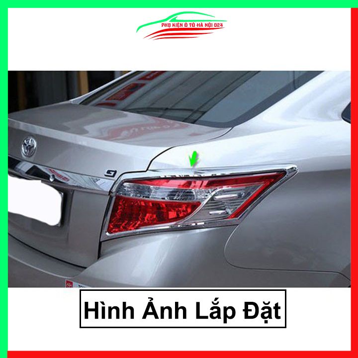 Ốp viền đèn pha hậu mạ crom Vios 2014-2018 chống trầy trang trí bảo vệ xe
