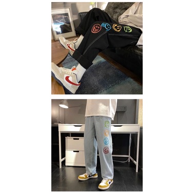 QUẦN BAGGY ỐNG RỘNG NAM-TAN-DÁNG SUÔNG PHONG CÁCH-QJI02-THỜI TRANG UNISEX-có size Nam Nữ in dể phối đồ siêu đẹp màu đen