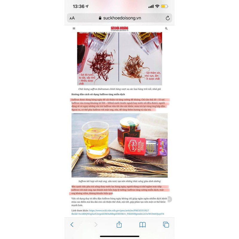 Safron Bahraman Tây á ngâm mật ong ( 3gr :300ml) | BigBuy360 - bigbuy360.vn