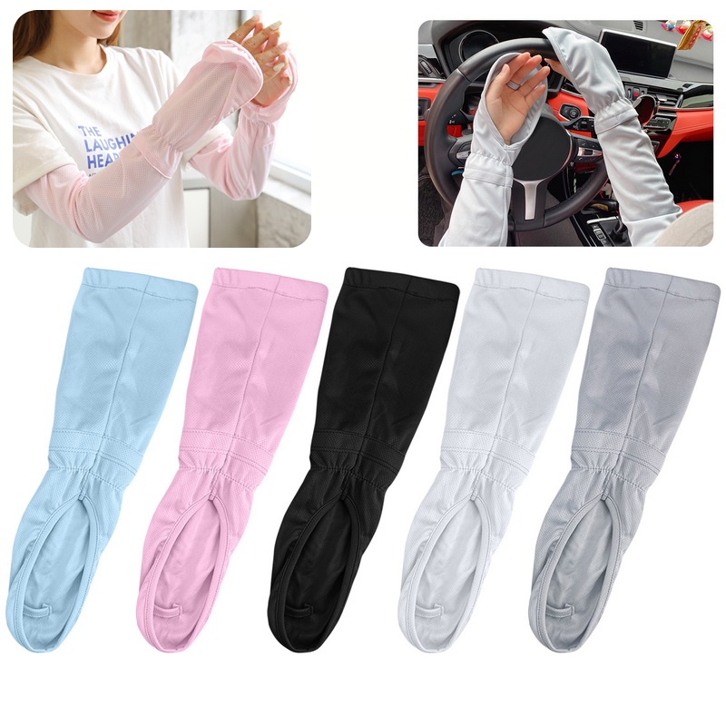 Găng tay chống nắng chống tia UV cỡ lớn vải thông hơi bao tay đi nắng cho nam nữ dùng khi lái xe