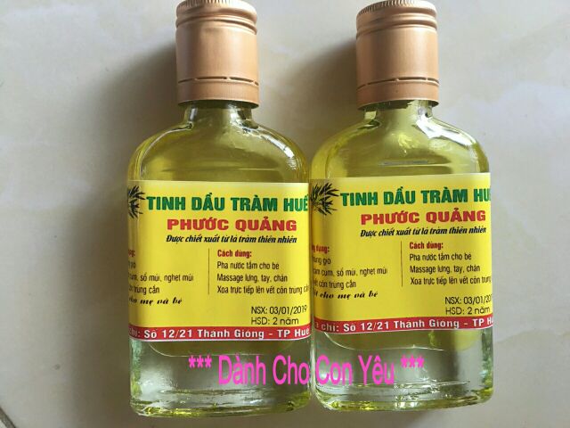 Tinh Dầu Tràm Dầu Tràm Phước Quảng 100ml - Dầu tràm Huế 100ml Chính Gốc Tại Huế