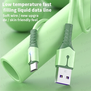Cáp Sạc Nhanh Micro USB Type-C Dạng Lỏng Bằng Silicon Mềm Cho Android