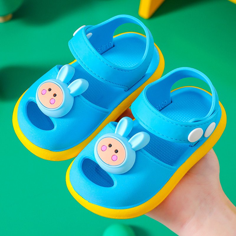 Sandal Cúc Bấm Tập Đi Đế Êm Cao Su Mềm Chống Chơn Trượt Chống Vấp Hình Thỏ Đáng Yêu Cho Bé Từ 0 Đến 2 Tuổi ( 8109 )