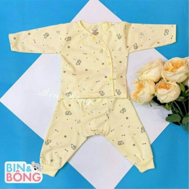 Bộ Quần áo Unchi dài tay họa tiết nhiều màu cho bé