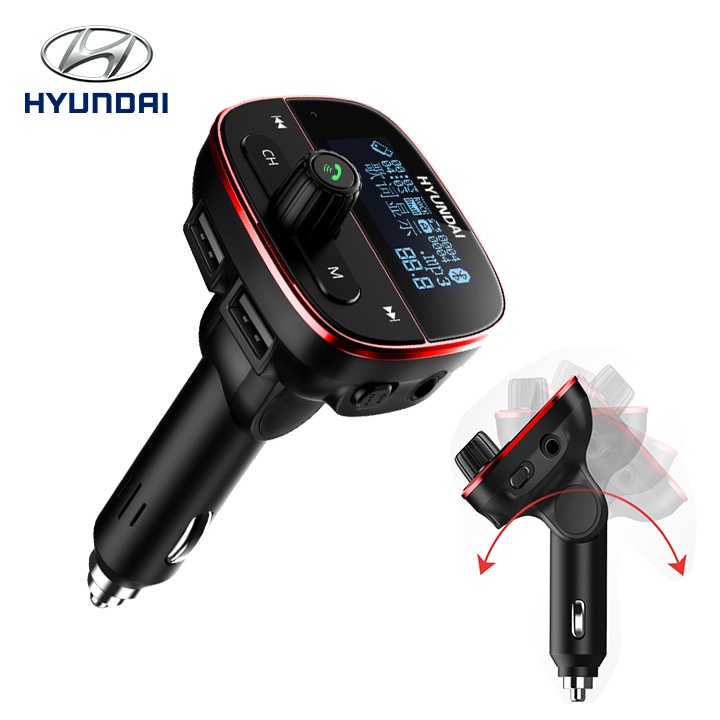 Tẩu nghe nhạc MP3, kiêm tẩu sạc trên ô tô. Thương hiêu Hyundai - HY-89 (Bảo hành: 1 NĂM Chính Hãng)