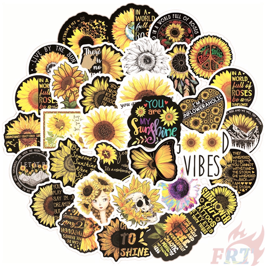 ❉ Sunflower：You Are My Sunshine - Healing Flower Series 01 Stickers ❉ 50Pcs/SetDIY Fashion Doodle Decals Stickers
